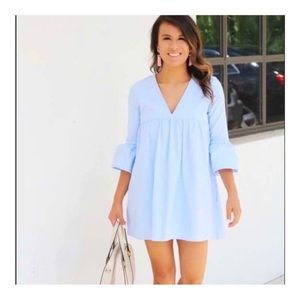 Zara light blue babydoll mini dress light blue romper M